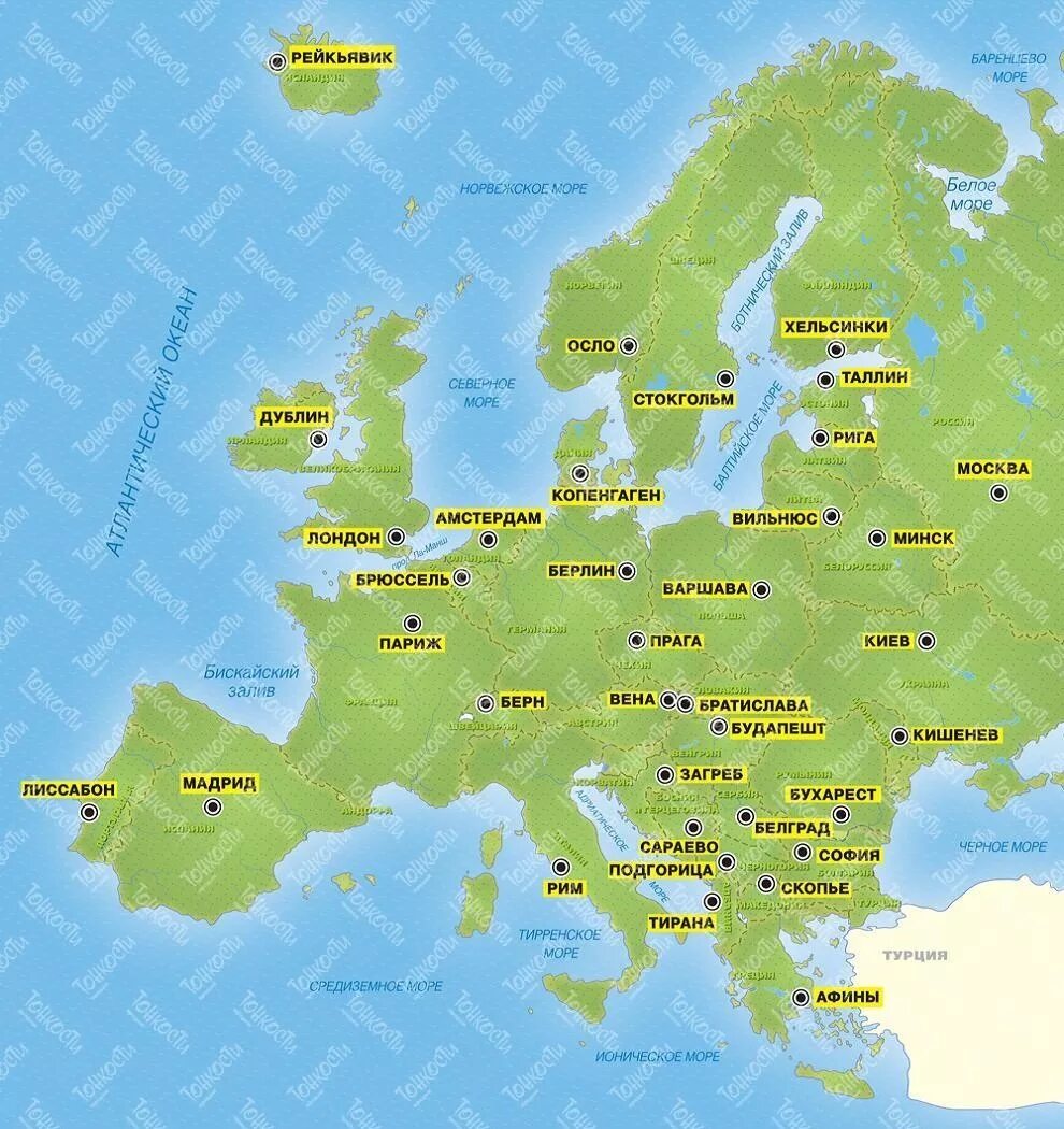 Океаны омывающие европу. Карта Европы с морями и Океанами. Моря омывающие Европу на карте. Моря омывающие Европу. Моря зарубежной Европы на карте.