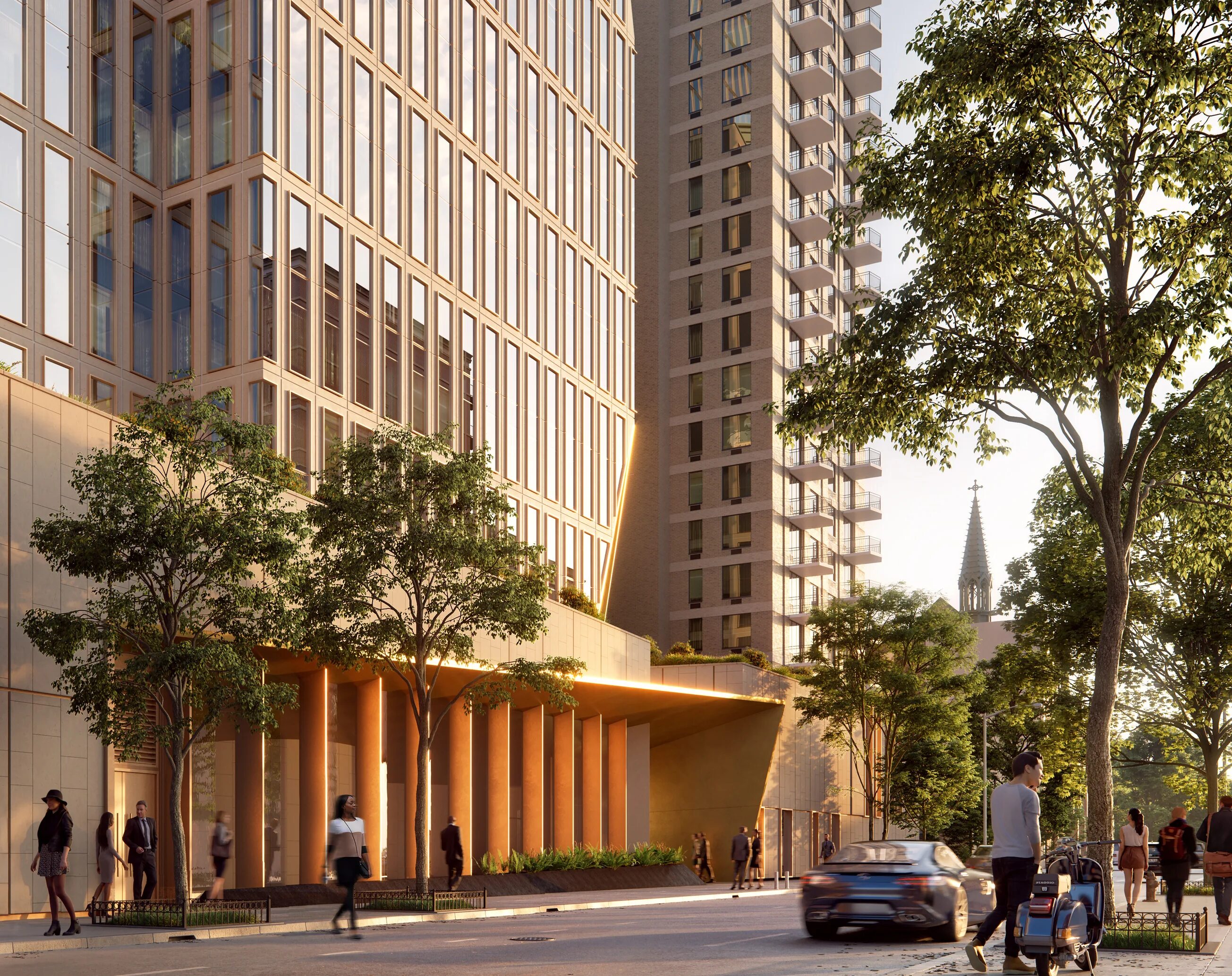 West 50. 50 west 66th street. residential building new york. snohetta architecture rezidential building. snøhetta (company) residential.