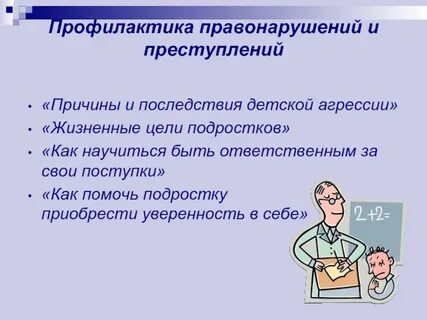 Причины и профилактика правонарушений
