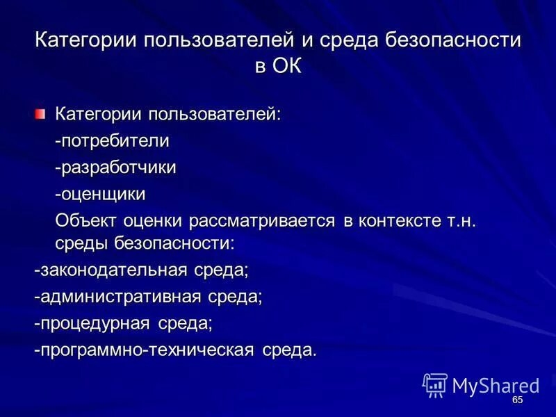 категория пользователей