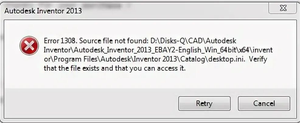Installation error autodesk
