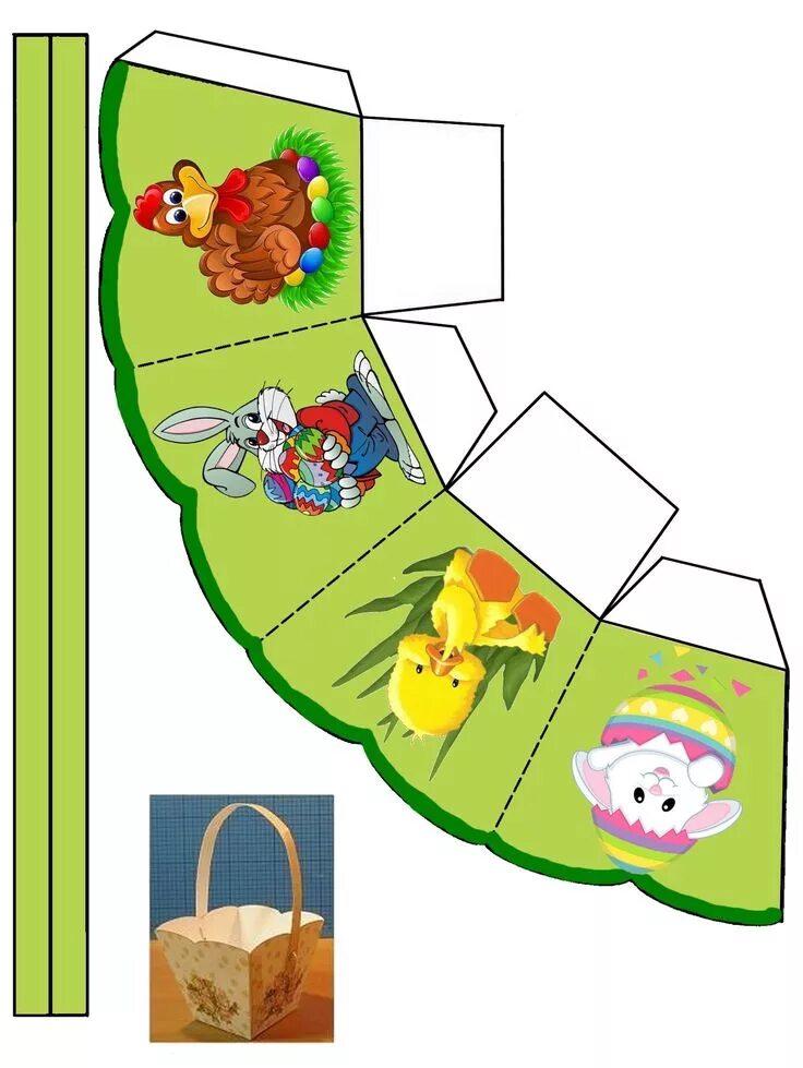 Корзинка из бумаги шаблон распечатать AS NOSSAS PARTILHAS: Imagens de Páscoa Easter basket template, Happy easter, Eas