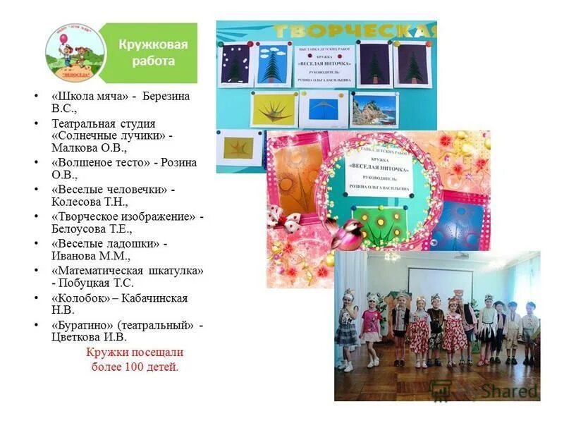 Кружковая работа в школе. Кружковая работа в школе