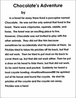 Story writing examples