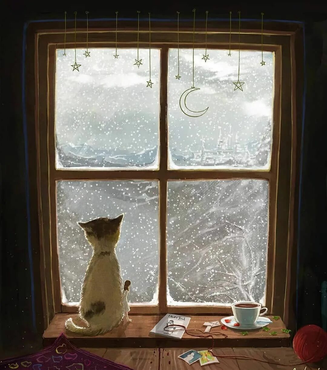 Look out of the window it snow