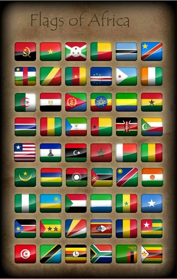 Set of Flags of African Countries. Vector Flags of Stock Vector - Illustration o