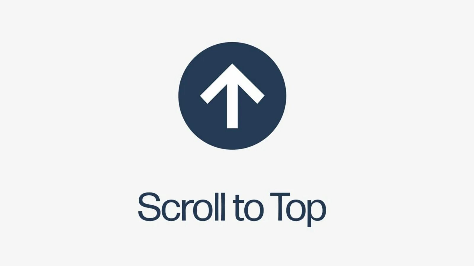 Scroll to Top. Scroll Top button. Back to Top button. Go to Top button. Back to top