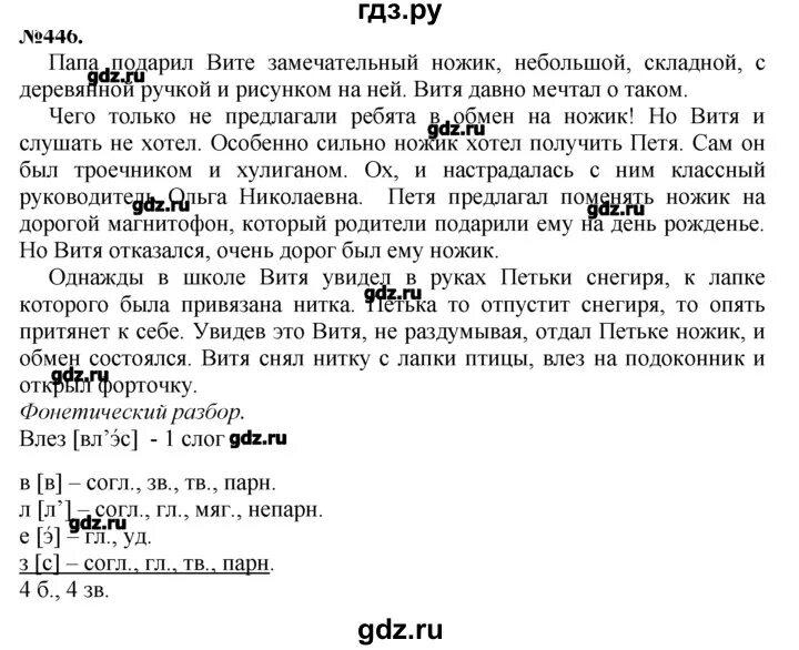 Русский язык 7 класс упражнение 446. Русский язык 7 класс Баранов упражнение 446.