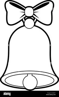 sketch silhouette image bell with bow ribbon Stock Vector Image & Art - Alamy