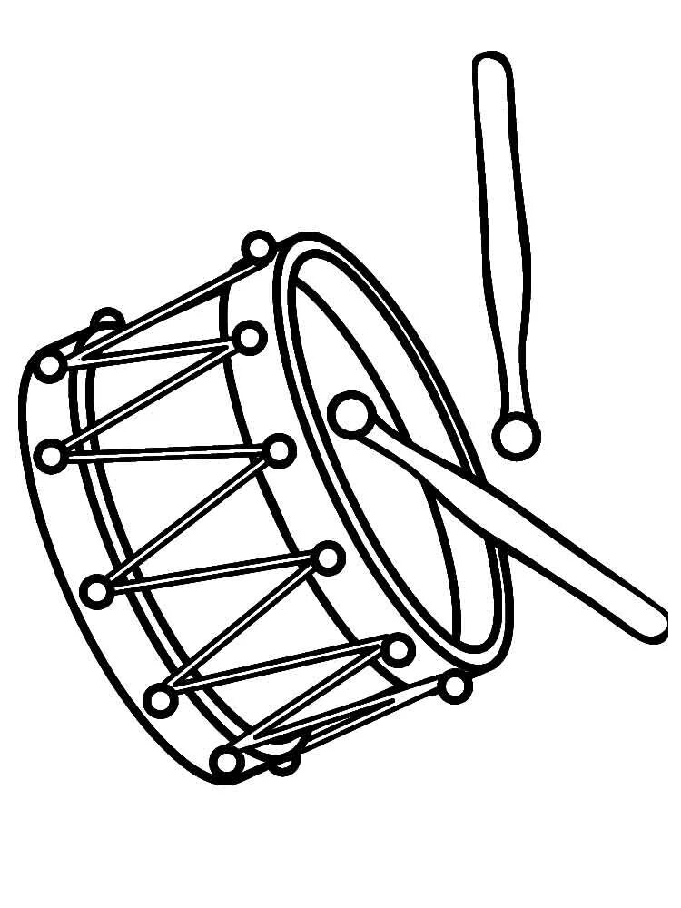 Барабан раскраска. Барабан раскраска для детей. Ударные инструменты раскраска. Музыкальные инструменты рисунки для детей. Распечатать музыкальный инструмент