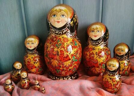 Хохломская роспись матрешки