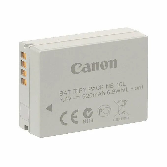 Nb battery. Canon NB-10l. Аккумулятор NB 10l. Батарея для фотоаппарата Canon. Аккумулятор для Canon 16 МП.