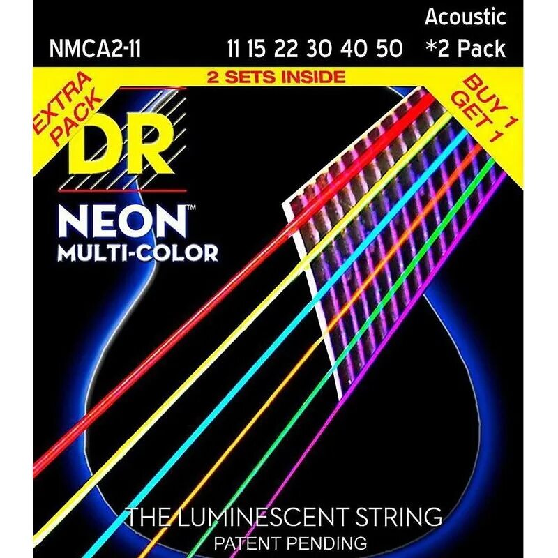 Струны strings. Струны dr nmca-11 multi-color. струны dr neon для электрогитары. неоновые струны для акустической. неоновые струны для классической гитары.