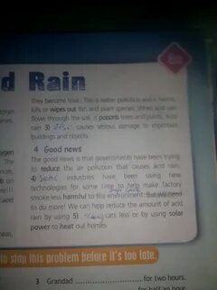 Пересказ текста acid rain