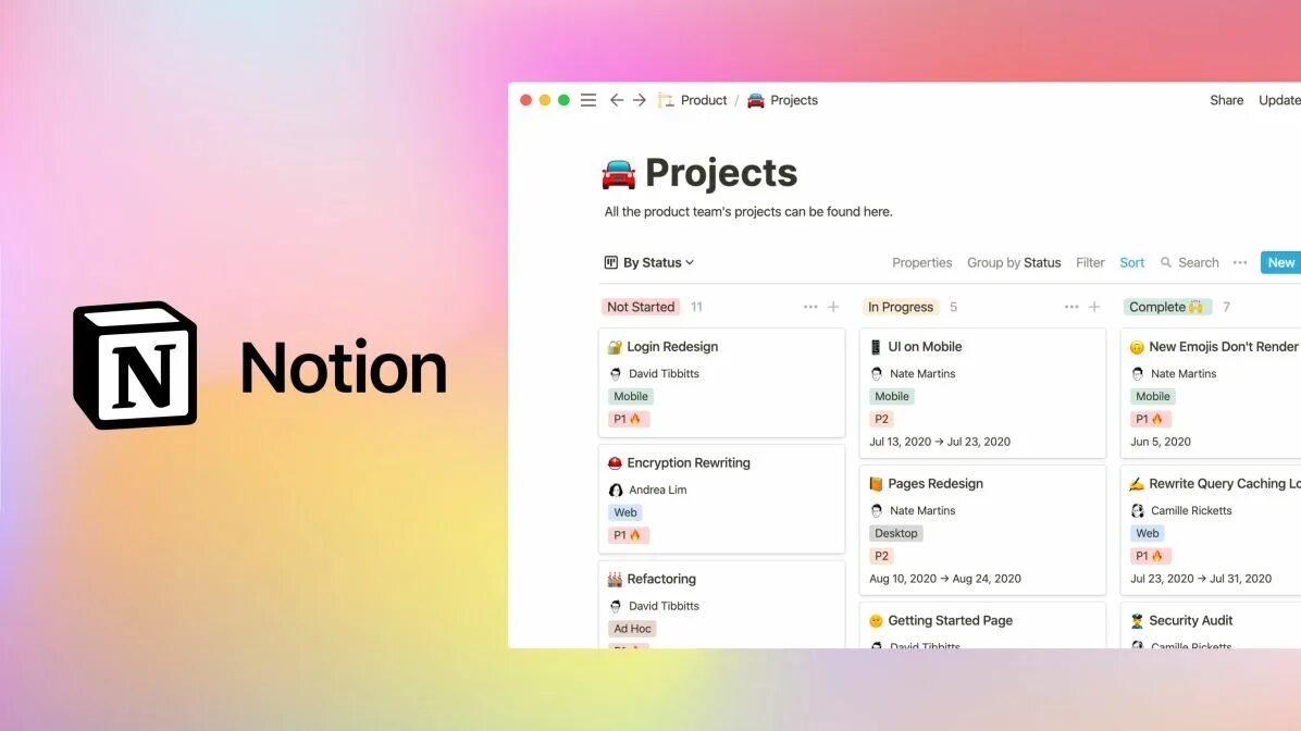 Notion — скриншот интерфейса