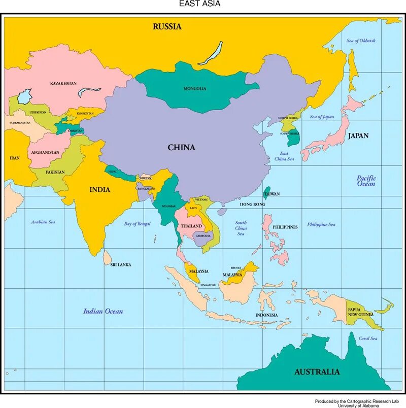 Юго восточная азия география. Географическая карта Юго Восточной Азии. Карта Юго-Восточной Азии и Китая. Карта Южной Азии со странами крупно. Китай на карте зарубежной Азии.