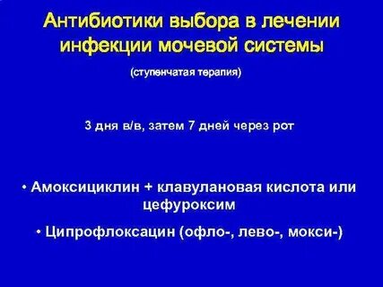 Антибиотики для мочеполовой системы у мужчин