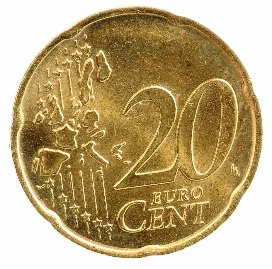 20 евроцентов в рублях. Монета 20 Euro Cent 2002. 20 Евроцент 2002 Люксембург. 20 Евро цент 2000 года. Монета 10, 20, 50 центов евро.