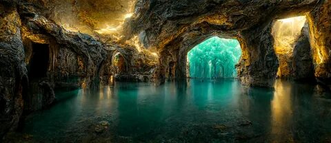 Download Wallpaper cave, crystal. 