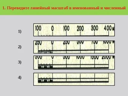 Переведи линейный масштаб в именованы и численный