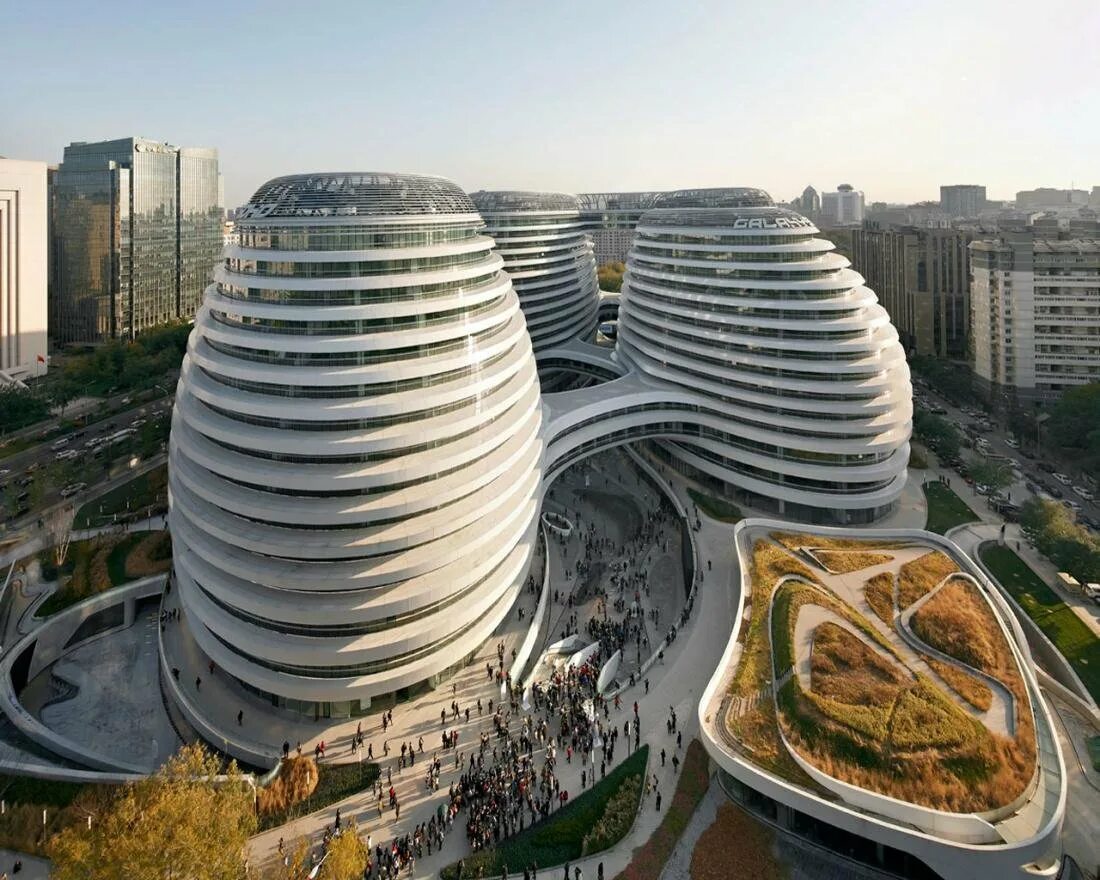 Great architecture. Заха Хадид Пекин Сохо. Galaxy Soho в Пекине. Galaxy Soho Заха Хадид. Заха Хадид Архитектор.