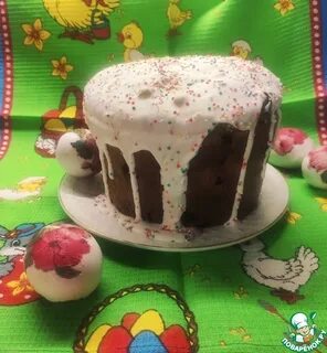 Глазурь для кулича без миксера и блендера