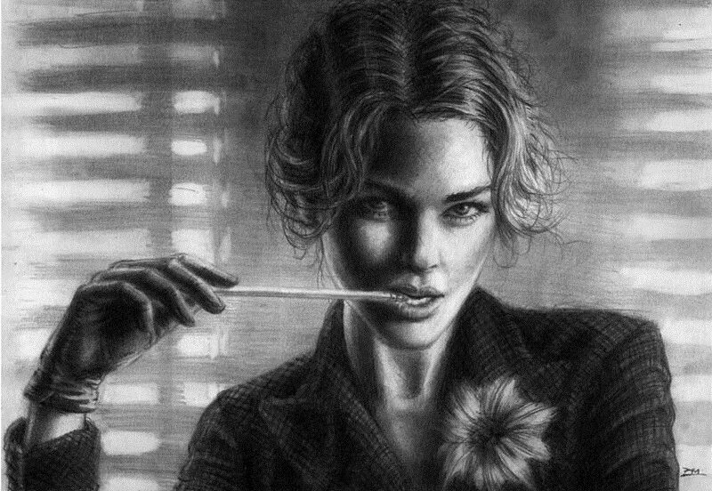 Задумчивая женщина. Ироничная женщина. Настоящая женщина. Девушка в черной шляпе. Девушка гламур.