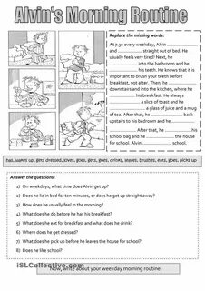 Present simple daily routine