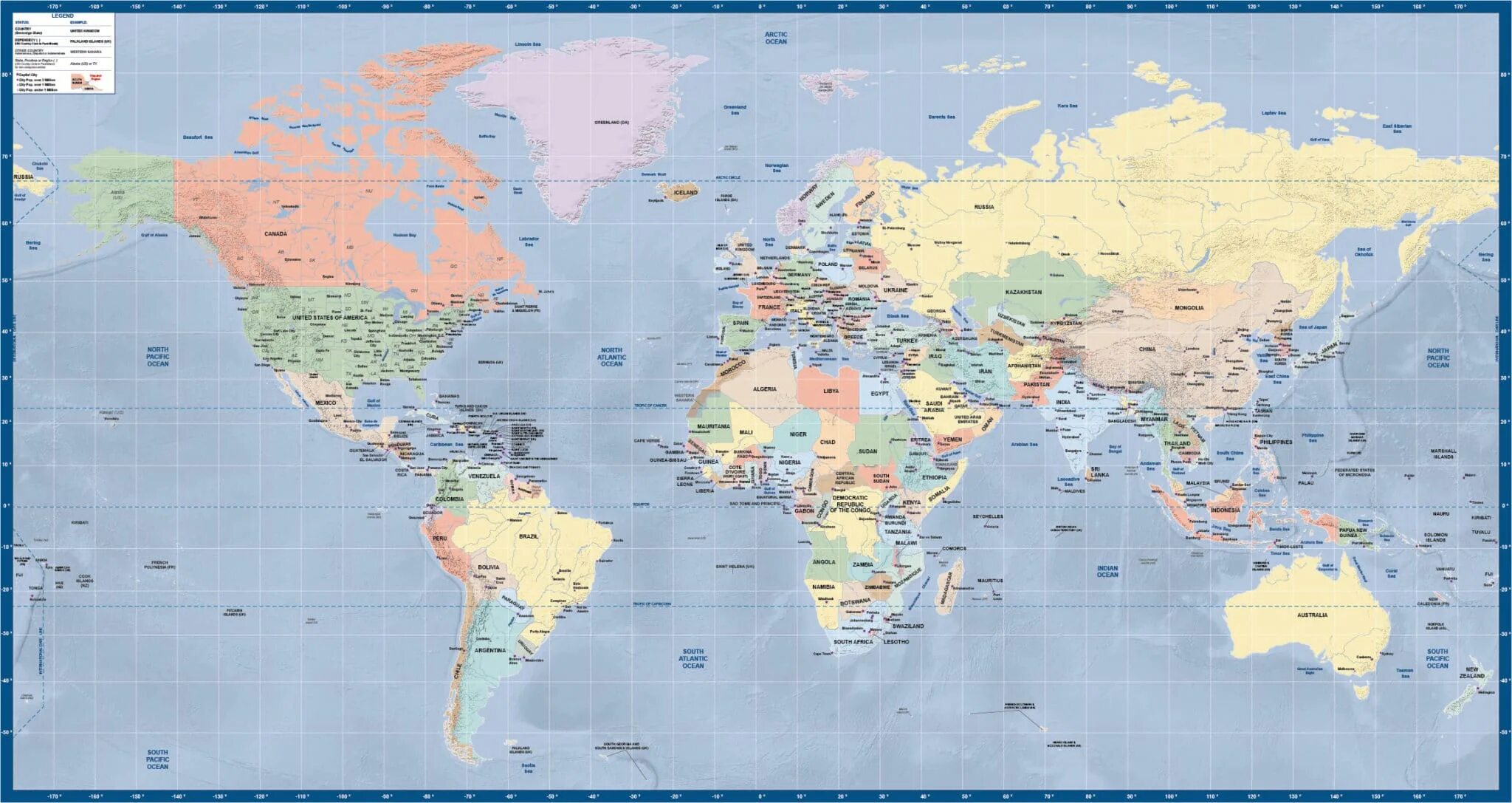 Biggest world map