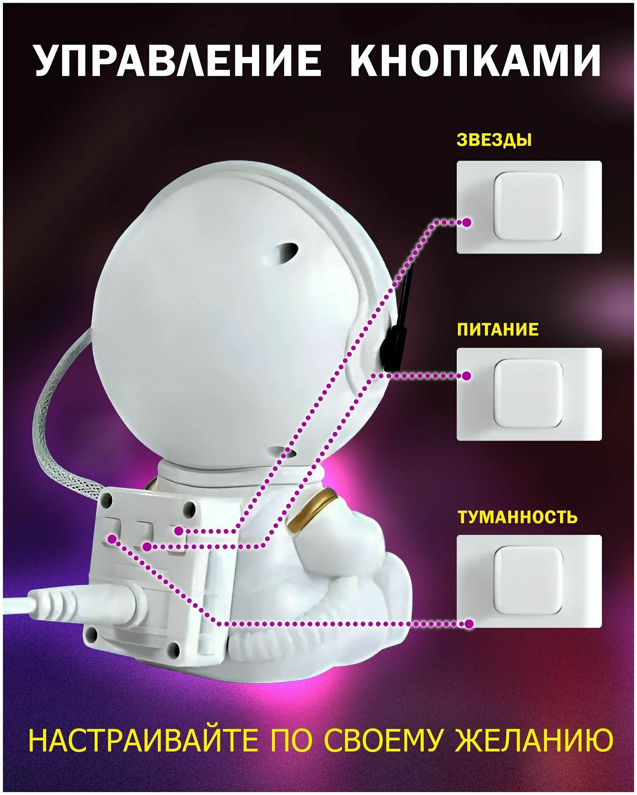 Astronaut nebula projector инструкция на русском языке