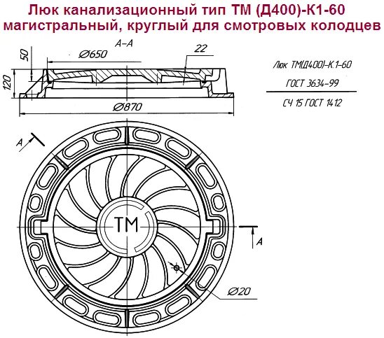 Чертеж люка колодца. Люк чугунный магистральный ТМ (д400)-2-60 c запорным устройством чертеж. Люк полимер-песчаный 825мм чертеж. Люк ТМ (d400)-к.7-60. Тяжелый магистральный люк чертеж. Крышка люка размеры