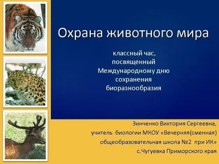Животные охраняемые человеком
