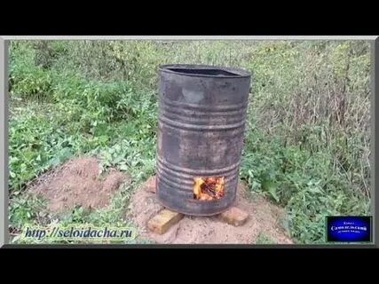 Печка из бочки 200 литров своими руками