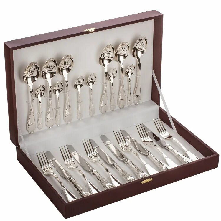 серебряный набор столовых приборов на 6 персон. столовое серебро кубачи. столовая вилка серебро кубачи 62830. серебрянный столовый набор на 6 персон соколов. набор столовых приборов на 6 персон серебро кубачи.