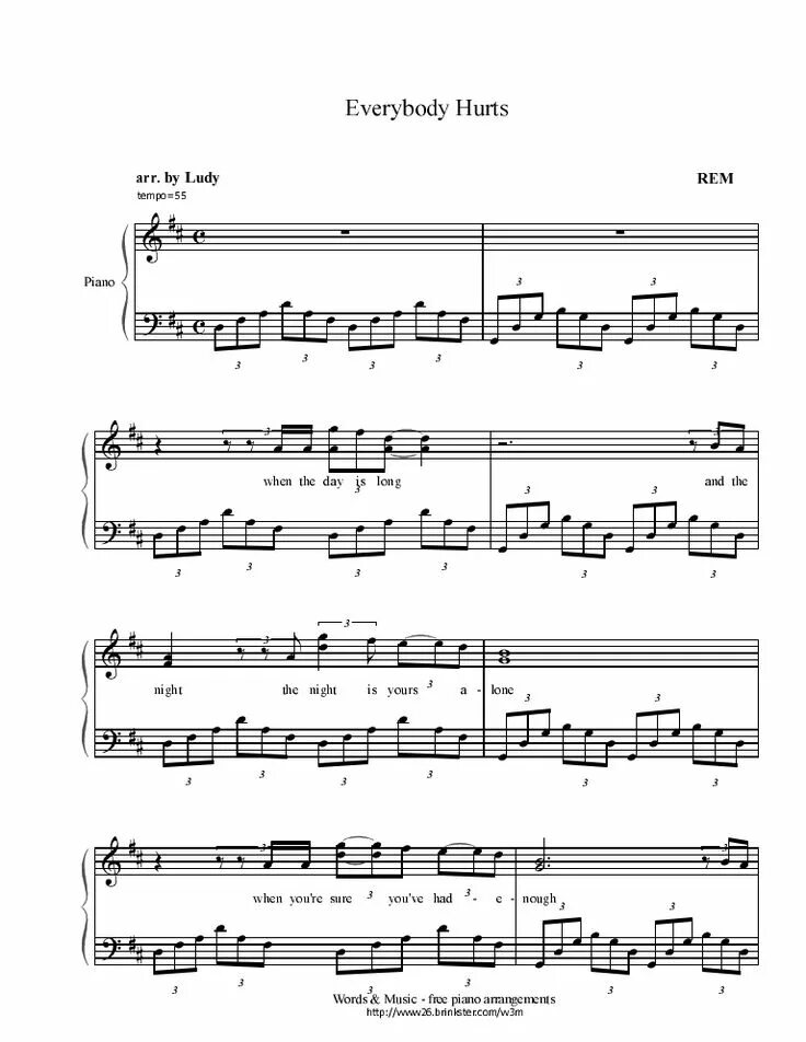Hurt rem. Hurt ноты. rem everybody hurts. everybody hurts ноты для фортепиано. hurt ноты для фортепиано.