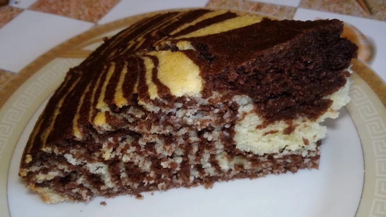 Пироги, С фото, Пирог Зебра, Манник, рецепты с фото на RussianFood.com: 3 рецепт