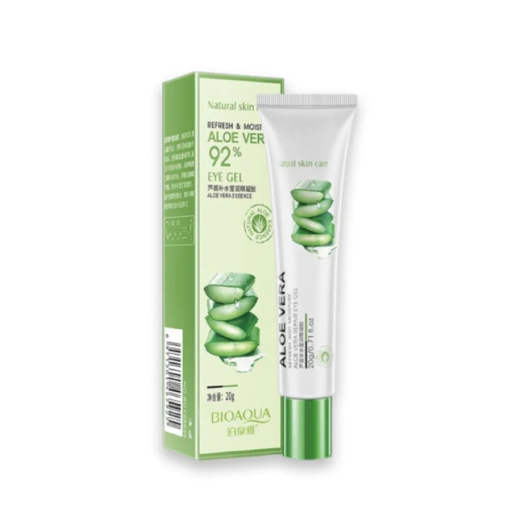 Bioaqua aloe. BIOAQUA. Крем для век, Aloe Vera 20гр. Гель для век BIOAQUA natural Skin Care refresh & Moisture Aloe Vera 92% Eye Gel.