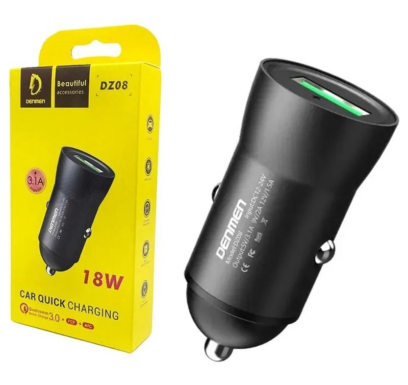 Fcp afc. Автомобильный адаптер питания denmen dz08 1usb qc3.0fcpafc. азу denmen dz06. азу denmen dz08 1usb qc3.0 18w 3.1a (металлическое) черный.