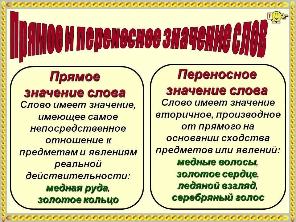 Слова переносном значении 5 класс. Прямое и переносное значение слова. Переносное значение слова это. Армое и переносеоезначение. Прямое ипереностное значение.