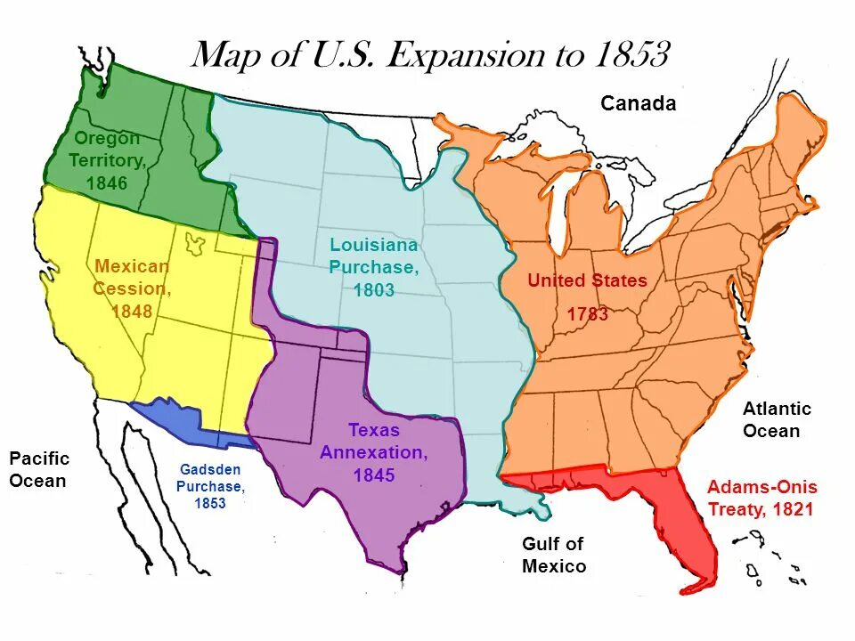 Map expansion. Территория орегон. adams–onís treaty. us map gadsden purchase. австралийская империя 1846 территория.