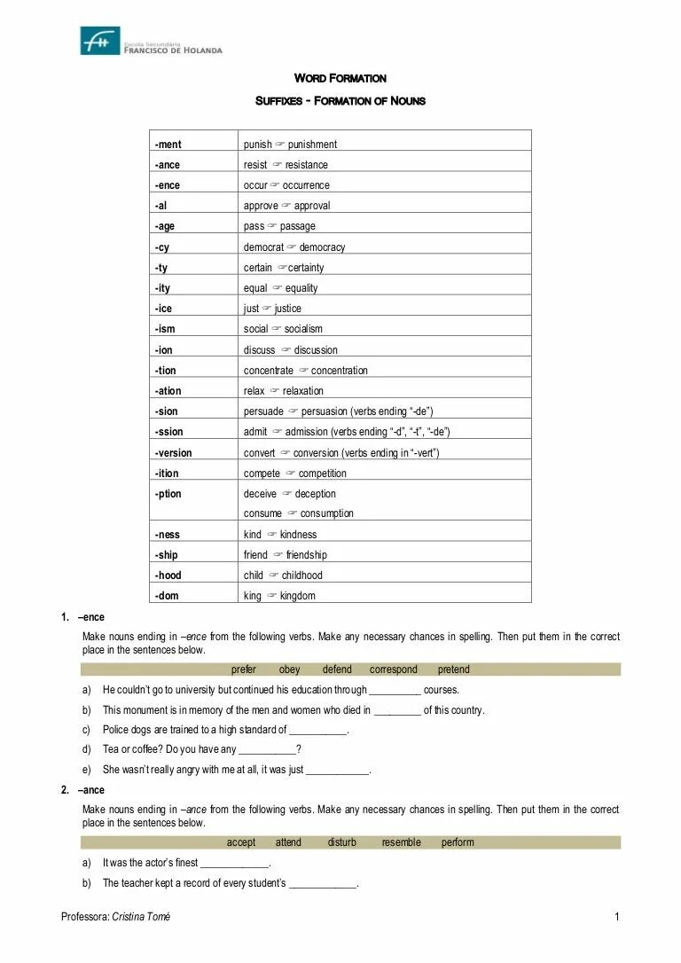 Word formation в английском. Word formation правило. Word formation tion ance ence упражнения. Word formation with ance.