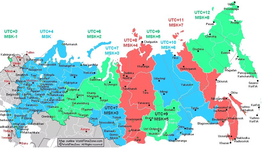 Карта часовых зон России 2022. Карта часовых поясов России UTC. Часовые пояса России на карте. 2 Часовой пояс России.