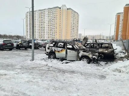 Сгорела парковка