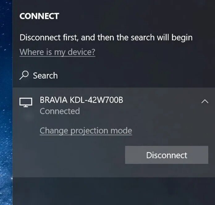 Коннект для windows. Easy connect Windows 10. Windows connect to TV dialog.