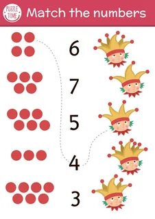 Fairytale math activity for preschool children. 