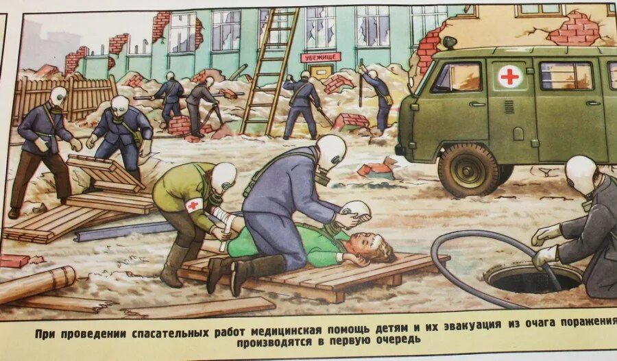 Помощь в атаке. Первая помощь при ядерном взрыве.