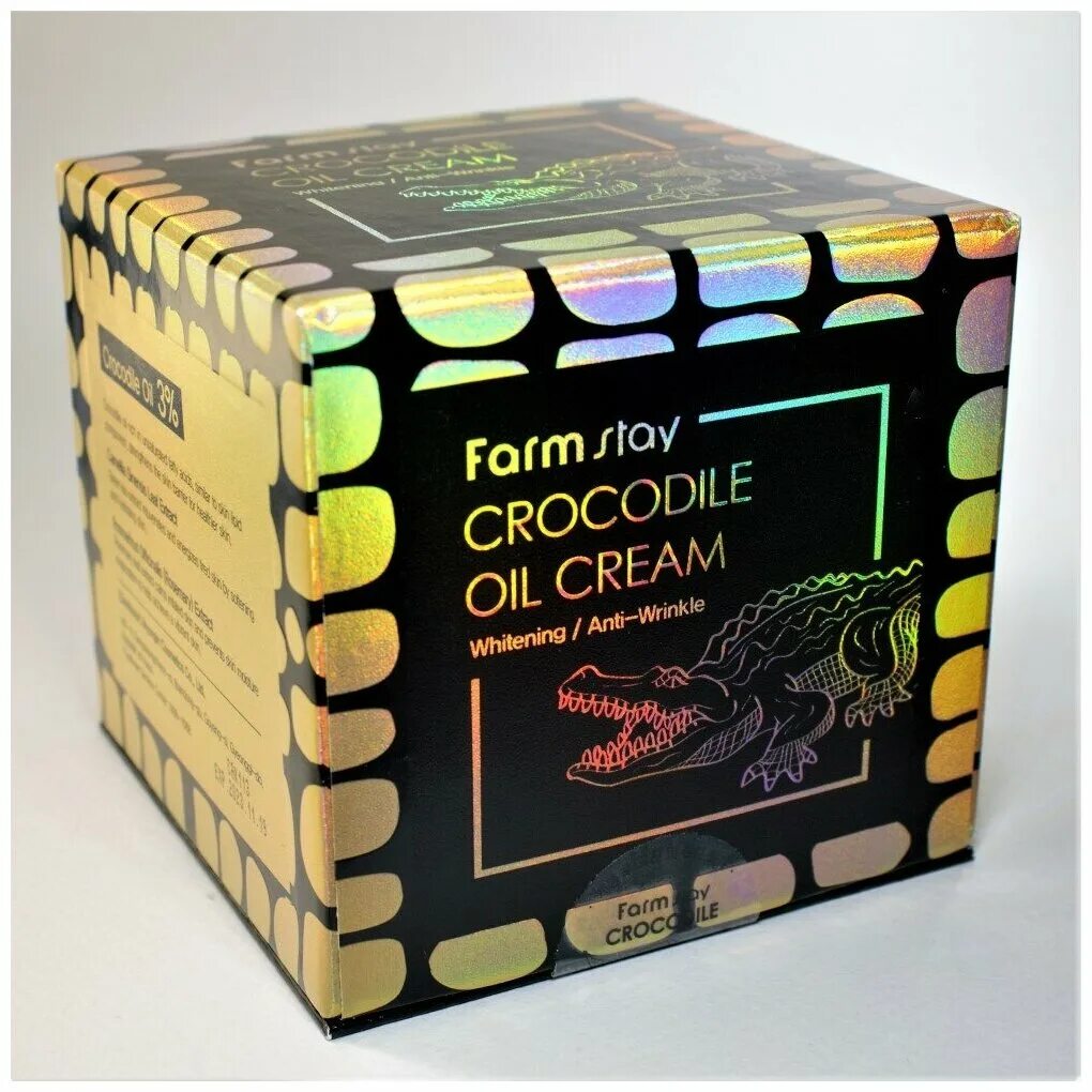 Farm stay crocodile oil cream, 70гр, крем с крокодильим жиром. Farmstay крем с крокодильим жиром farmstay crocodile oil cream 70гр 70гр. [farmstay] крем для лица с жиром крокодила farmstay crocodile oil cream70 мл. "бальзам черный ""крокодиловый"" otop 50 гр". жир крокодила.