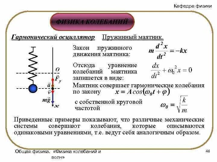 Определение пружинного маятника в физике. Уравнение свободных колебаний пружинного маятника вывод. формула нахождения амплитуды колебаний пружинного маятника. вертикальный пружинный маятник вывод. колебания реального пружинного маятника.