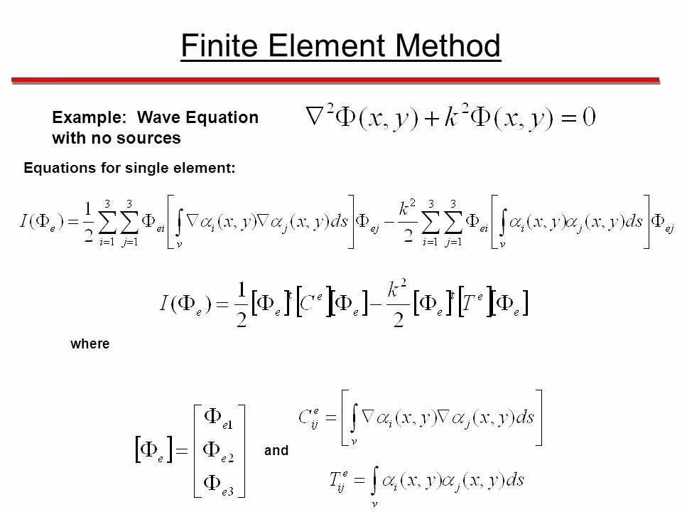 Finite element method. The finite element method. presentation finite element method. matrix finite element. fem finite element.