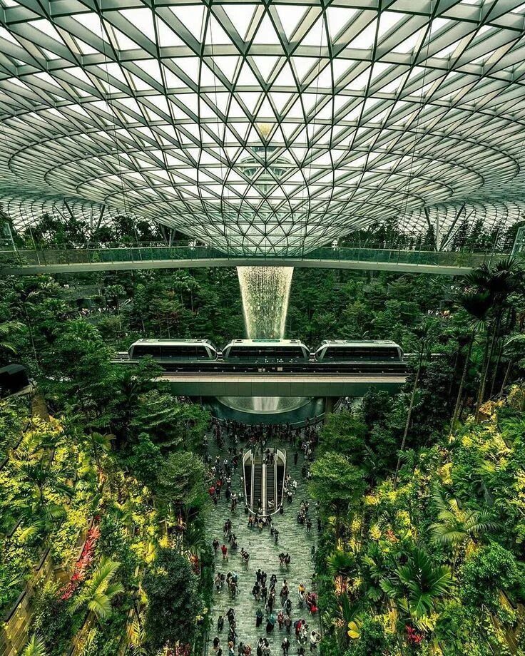 Чанги сады. Международный аэропорт Чанги Сингапур. Jewel Changi Airport Сингапур. Аэропорт в Сингапуре (Jewel Changi Airport). Аэропорт Чанги Сингапур снаружи.